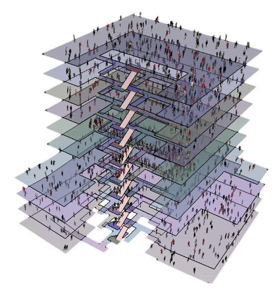 4D fire evacuation modelling